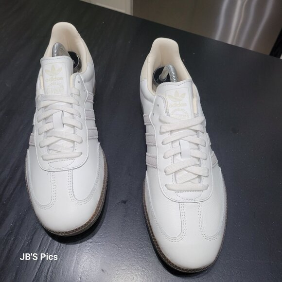 Adidas Samba Men’s Size 10 Originals OG White Grey Cream Gum Sneakers IH4880 - Picture 15 of 16